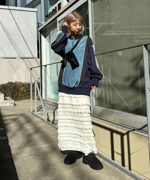 CIAOPANIC（チャオパニック）の「フリルレースＩラインスカート（スカート・レディース・ブラック/ホワイト/ライム・FREE）」の11枚目の写真