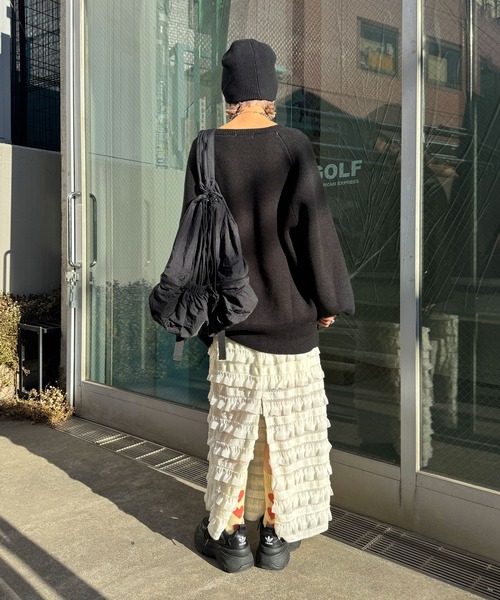 CIAOPANIC（チャオパニック）の「フリルレースＩラインスカート（スカート・レディース・ブラック/ホワイト/ライム・FREE）」の21枚目の写真