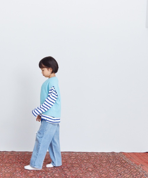 LOWRYS FARM(ローリーズファーム)の「ブークレニットベスト 100822(ベスト・キッズ・ブルー/イエロー/ホワイト・150cm/140cm/130cm/120cm/110cm)」の14枚目の写真