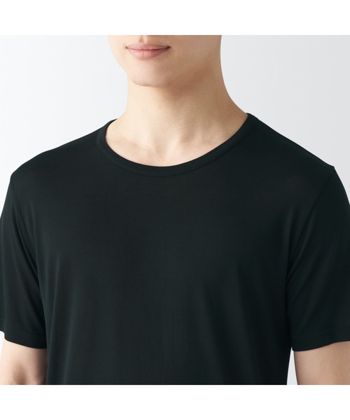 無印良品(ムジルシリョウヒン)の「紳士 ひんやりなめらか クルーネック半袖Tシャツ(インナーウェア/肌着・メンズ・ネイビー/ホワイト/スモーキーグリーン系/ブラック/グレー・XL/L/M/S/XS)」の17枚目の写真
