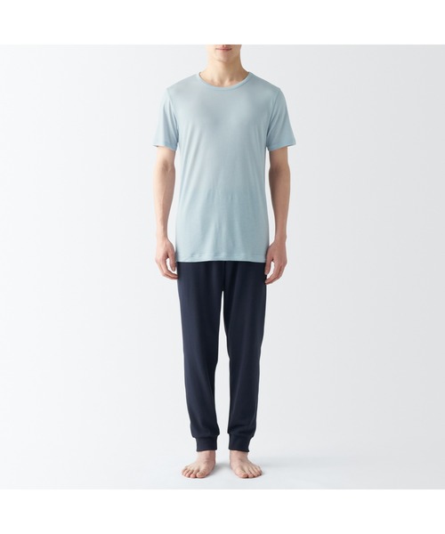 無印良品(ムジルシリョウヒン)の「紳士 ひんやりなめらか クルーネック半袖Tシャツ(インナーウェア/肌着・メンズ・ネイビー/ホワイト/スモーキーグリーン系/ブラック/グレー・XL/L/M/S/XS)」の20枚目の写真