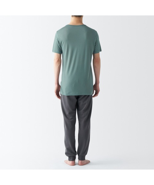 無印良品(ムジルシリョウヒン)の「紳士 ひんやりなめらか クルーネック半袖Tシャツ(インナーウェア/肌着・メンズ・ネイビー/ホワイト/スモーキーグリーン系/ブラック/グレー・XL/L/M/S/XS)」の16枚目の写真