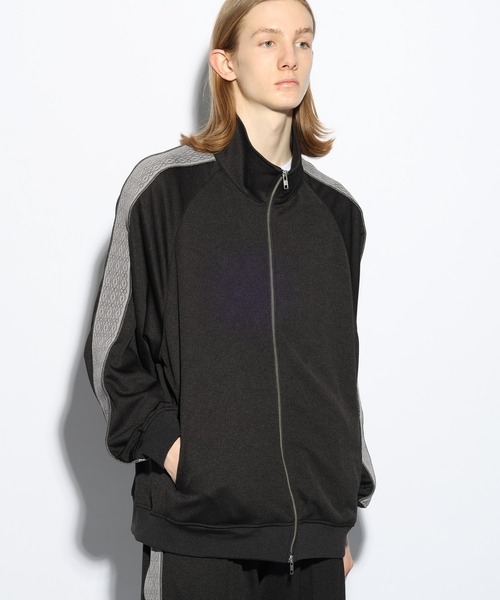 HARE（ハレ）の「【SET UP対応】テープライントラックジャケット(HARE)（ジャージ・メンズ・ブラック/グレー/パープル/ブラック系その他・SMALL/MEDIUM）」の6枚目の写真