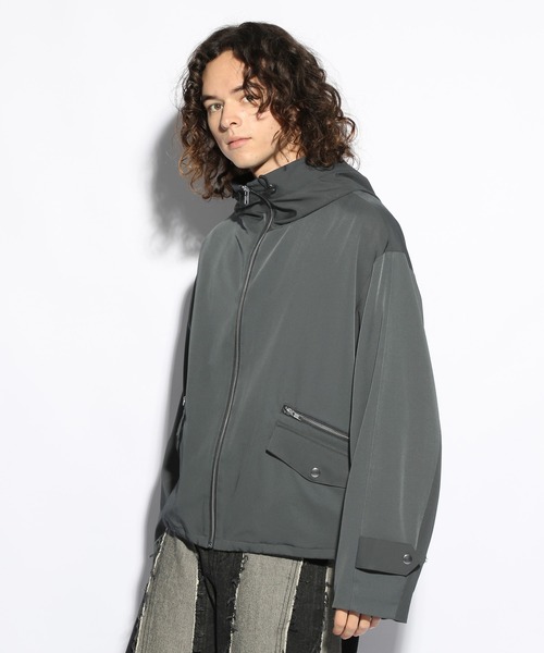 HARE（ハレ）の「【SET UP対応】コンパクトフードブルゾン(HARE)（テーラードジャケット・メンズ・ブラック/カーキ・FREE）」の9枚目の写真