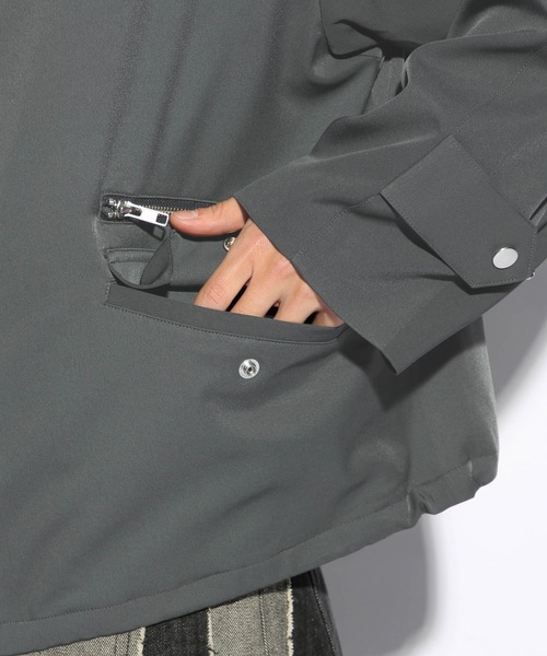HARE（ハレ）の「【SET UP対応】コンパクトフードブルゾン(HARE)（テーラードジャケット・メンズ・ブラック/カーキ・FREE）」の18枚目の写真