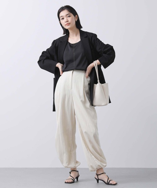 Gready Brilliant(グレディブリリアン)の「ドローストリングワークパンツ(その他パンツ・レディース・オフホワイト・38)」の3枚目の写真