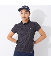 FILA GOLF（フィラゴルフ ）の「FILA GOLF/フィラゴルフ ゴルフウェア ブランド ロゴ 吸汗速乾 UVカット 抗菌防臭 半袖 シャツ衿風 モックネックシャツ（Tシャツ/カットソー・レディース）」