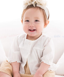 fillot de bebe reduction（フィヨデュベベルダクティオン）の「【 UVカット 】ファンシーダイヤ柄ボレロ(70~90cm)（その他ベビーウェア・キッズ）」