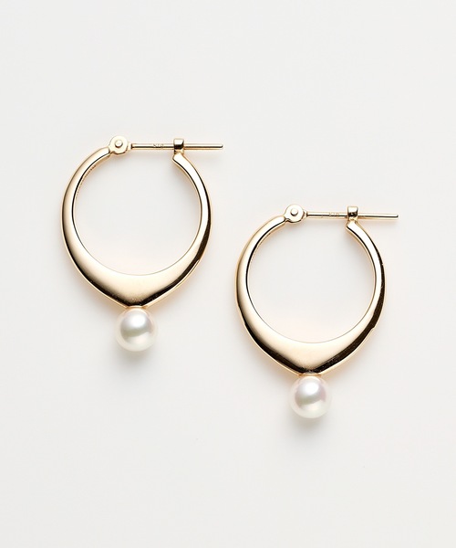 Enasoluna（エナソルーナ）の「enasoluna TSUBURA pearl earrings（ピアス（両耳用）・レディース・ゴールド・FREE）」の2枚目の写真