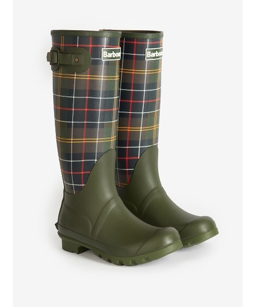 Barbour(バブアー)の「Bede タータンチェック レインブーツ(レディース)(レインシューズ・レディース・グリーン・5/4/6)」の2枚目の写真