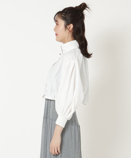 REDYAZEL（レディアゼル）の「スタンドショートブルゾン（ブルゾン・レディース・ミント/ホワイト/ライトグレー・FREE）」の4枚目の写真