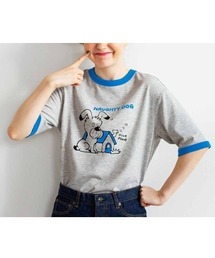 シモジマコラボ レトロ包装紙をとびだした ゆるっとファンシーリンガーTシャツ
