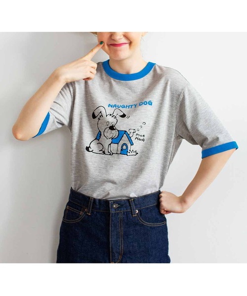 シロップ．（シロップ．）の「シモジマコラボ　レトロ包装紙をとびだした　ゆるっとファンシーリンガーＴシャツ（Tシャツ/カットソー・レディース・ブルー/グリーン/レッド・X-LARGE/LARGE/MEDIUM/SMALL/XX-LARGE）」の8枚目の写真