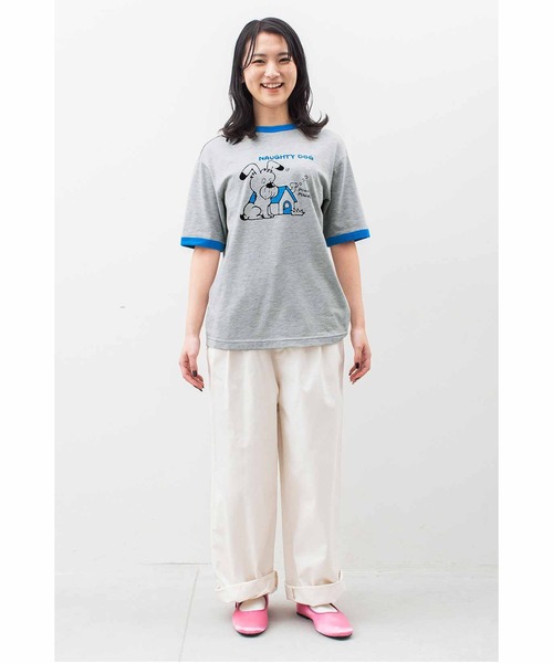 シロップ．（シロップ．）の「シモジマコラボ　レトロ包装紙をとびだした　ゆるっとファンシーリンガーＴシャツ（Tシャツ/カットソー・レディース・ブルー/グリーン/レッド・X-LARGE/LARGE/MEDIUM/SMALL/XX-LARGE）」の10枚目の写真