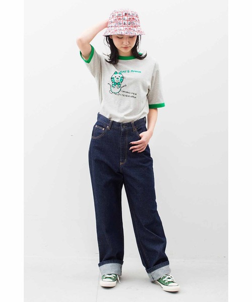 シロップ．（シロップ．）の「シモジマコラボ　レトロ包装紙をとびだした　ゆるっとファンシーリンガーＴシャツ（Tシャツ/カットソー・レディース・ブルー/グリーン/レッド・X-LARGE/LARGE/MEDIUM/SMALL/XX-LARGE）」の15枚目の写真