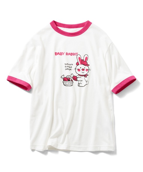 シロップ．（シロップ．）の「シモジマコラボ　レトロ包装紙をとびだした　ゆるっとファンシーリンガーＴシャツ（Tシャツ/カットソー・レディース・ブルー/グリーン/レッド・X-LARGE/LARGE/MEDIUM/SMALL/XX-LARGE）」の19枚目の写真