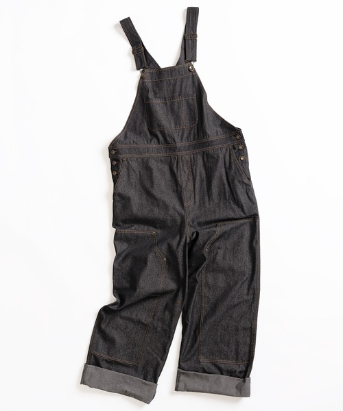 MUHET（ミュエータ）の「デニムオーバーオール（サロペット/オーバーオール・レディース・インディゴブルー/ブラック・X-LARGE/MEDIUM）」の5枚目の写真