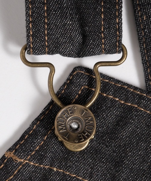 MUHET（ミュエータ）の「デニムオーバーオール（サロペット/オーバーオール・レディース・インディゴブルー/ブラック・X-LARGE/MEDIUM）」の18枚目の写真