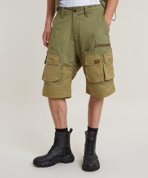 G-STAR（ジースター）の「P-35T RELAXED CARGO SHORTS/異素材ミックスマルチポケットルーズカーゴショートパンツ（その他パンツ・メンズ・カーキオリーブ/ベージュ系その他・32inch/30inch/28inch/34inch/33inch/31inch/29inch）」の8枚目の写真