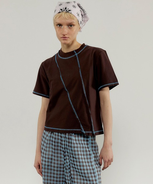 メゾンスペシャル　Outseam Bicolor T-shirt MAISON SPECIAL tシャツ Outseam Bicolor T-shirt/アウトシーム