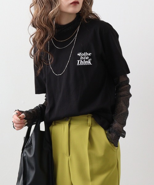 FUNALIVE(ファンアライブ)の「スモールロゴプリント半袖クルーTシャツ(Tシャツ/カットソー・メンズ・ネイビー/スミクロ/ホワイト系/ブラック/グリーン系その他/ピンク/ホワイト/ネイビー系/ブルー系その他2/モカ/ブラック系/ブルー系その他・M/L/LL)」の1枚目の写真