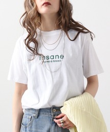 スモールロゴプリント半袖クルーTシャツ