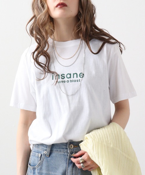 FUNALIVE(ファンアライブ)の「スモールロゴプリント半袖クルーTシャツ(Tシャツ/カットソー・メンズ・ネイビー/スミクロ/ホワイト系/ブラック/グリーン系その他/ピンク/ホワイト/ネイビー系/ブルー系その他2/モカ/ブラック系/ブルー系その他・M/L/LL)」の2枚目の写真