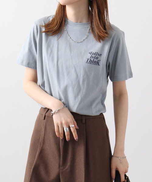 FUNALIVE(ファンアライブ)の「スモールロゴプリント半袖クルーTシャツ(Tシャツ/カットソー・メンズ・ネイビー/スミクロ/ホワイト系/ブラック/グリーン系その他/ピンク/ホワイト/ネイビー系/ブルー系その他2/モカ/ブラック系/ブルー系その他・M/L/LL)」の10枚目の写真