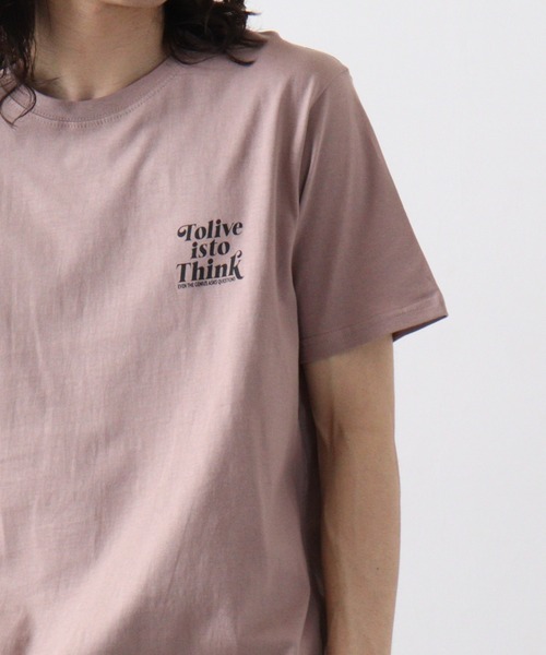 FUNALIVE(ファンアライブ)の「スモールロゴプリント半袖クルーTシャツ(Tシャツ/カットソー・メンズ・ネイビー/スミクロ/ホワイト系/ブラック/グリーン系その他/ピンク/ホワイト/ネイビー系/ブルー系その他2/モカ/ブラック系/ブルー系その他・M/L/LL)」の6枚目の写真