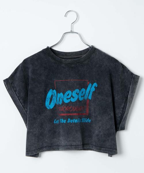 WEGO（ウィゴー）の「WEGO/ヴィンテージウォッシュロールアップショートTシャツ（Tシャツ/カットソー・レディース・スミクロ/グレー系その他/その他1/ブルー系その他・FREE）」の9枚目の写真