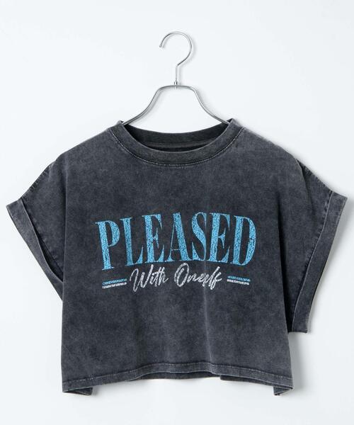WEGO（ウィゴー）の「WEGO/ヴィンテージウォッシュロールアップショートTシャツ（Tシャツ/カットソー・レディース・スミクロ/グレー系その他/その他1/ブルー系その他・FREE）」の11枚目の写真