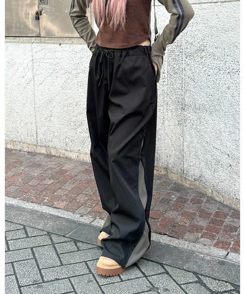 3.3 Field Trip （3.3フィールドトリップ）の「3.3 Field Trip／サイドZIPパンツ（カーゴパンツ・レディース・ブラック/アイボリー・FREE）」の11枚目の写真