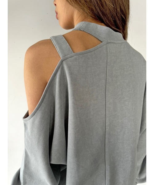 EGOIST（エゴイスト）の「カットアウトスウェットトップス（スウェット・レディース・ベージュ/ピンク/ブルー・FREE）」の11枚目の写真