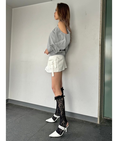 EGOIST（エゴイスト）の「カットアウトスウェットトップス（スウェット・レディース・ベージュ/ピンク/ブルー・FREE）」の13枚目の写真