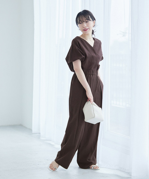 journal standard L'essage（ジャーナルスタンダードレサージュ）の「VISリネンタックイージーパンツ（その他パンツ・レディース・ブラック/ホワイト/ブラウン・36/38）」の20枚目の写真