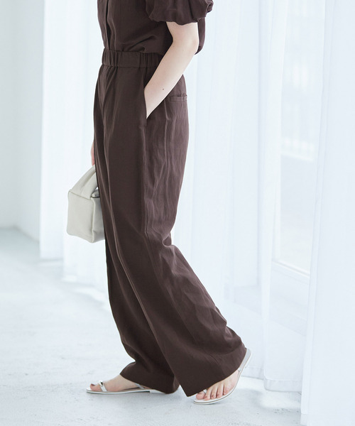 journal standard L'essage（ジャーナルスタンダードレサージュ）の「VISリネンタックイージーパンツ（その他パンツ・レディース・ブラック/ホワイト/ブラウン・36/38）」の16枚目の写真