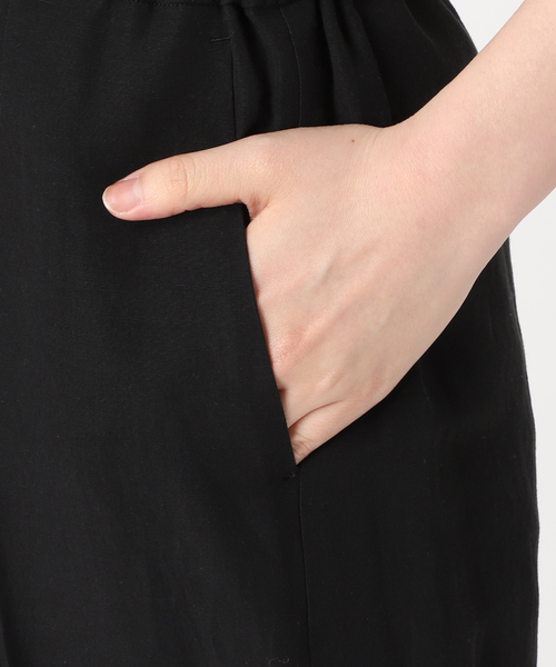 journal standard L'essage（ジャーナルスタンダードレサージュ）の「VISリネンタックイージーパンツ（その他パンツ・レディース・ブラック/ホワイト/ブラウン・36/38）」の8枚目の写真