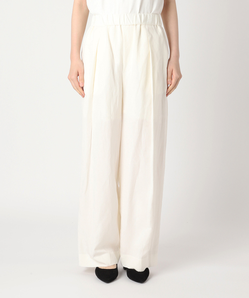 journal standard L'essage（ジャーナルスタンダードレサージュ）の「VISリネンタックイージーパンツ（その他パンツ・レディース・ブラック/ホワイト/ブラウン・36/38）」の5枚目の写真