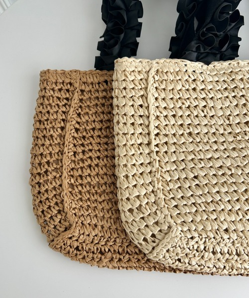 Loueme（ルエム）の「フリルハンドルかごバッグ（かごバッグ・レディース・ブラウン/アイボリー・FREE）」の17枚目の写真