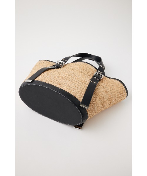 MOUSSY（マウジー）の「RAFFIA トートバッグ（かごバッグ・レディース・ベージュ・FREE）」の8枚目の写真