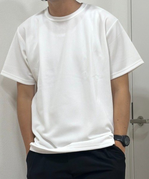 セール】NAVY 倍速ドライ 鹿の子ショートスリーブTシャツ（T