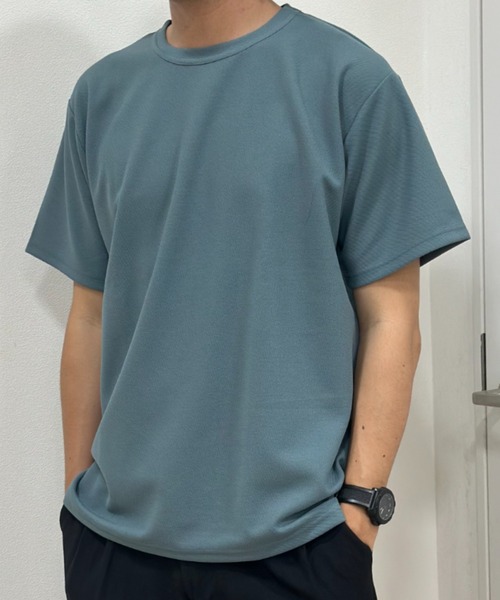 セール】NAVY 倍速ドライ 鹿の子ショートスリーブTシャツ（T