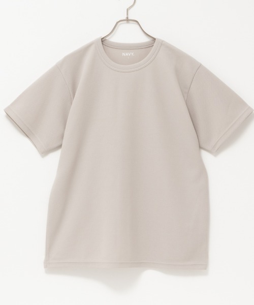 NAVY(ネイビー)の「NAVY 倍速ドライ 鹿の子ショートスリーブTシャツ(Tシャツ/カットソー・メンズ・ブルーグリーン/ベージュ/ホワイト/チャコールグレー・XXL/XL/M/S/L)」の11枚目の写真