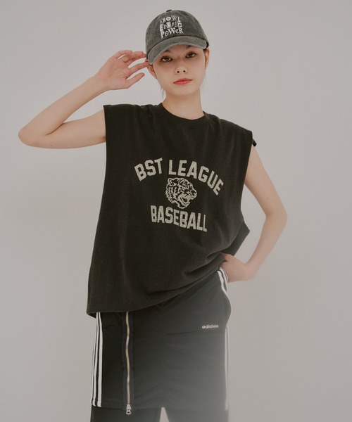 WHIMSIC（ウィムジック）の「【UNISEX】ロゴプリントスリーブレスTシャツ（ベスト・メンズ・ホワイト系その他/ブラック系その他/ホワイト系その他2/ブラック系その他2/ホワイト/ホワイト系その他3/ブラック/ブラック系その他3・FREE）」の18枚目の写真