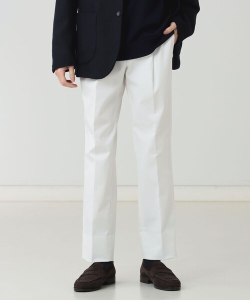B:MING by BEAMS(ビーミングバイビームス)の「NOMAD チノ ストレッチ 1プリーツ スラックス(スラックス・メンズ・ホワイト・SMALL/MEDIUM/LARGE/X-LARGE)」の5枚目の写真