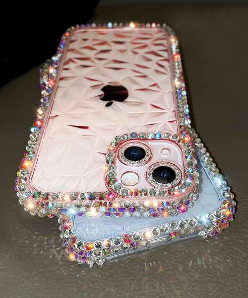 ﾗｲﾝストーンキラキラスワロ付きスマホケース3店☆リクエスト 受注生産】スマホケース【キラキラ手帳型ケース】decoration