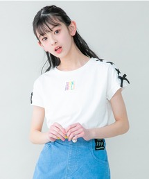 JENNI belle（ジェニィベル）の「【WEB限定】防蚊そでレースアップTシャツ（Tシャツ/カットソー・キッズ）」