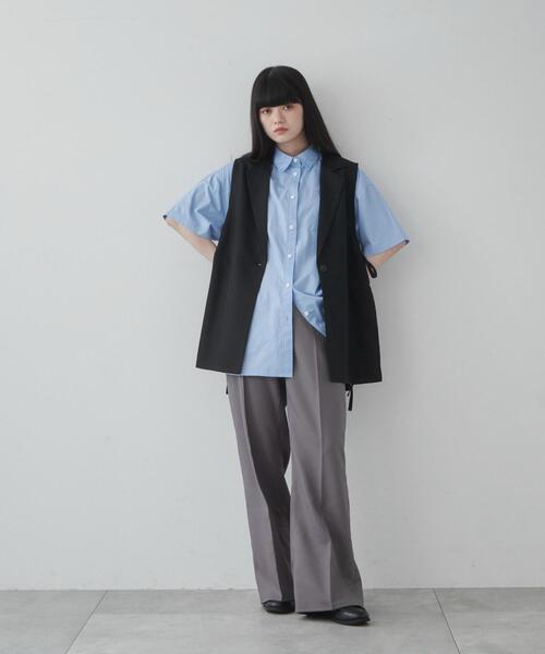 THE STANDARD（ザスタンダード）の「WEGO/ルーズフィットフレアトラウザー（スラックス・メンズ・グレー/ブラック・SMALL/LARGE/MEDIUM）」の7枚目の写真