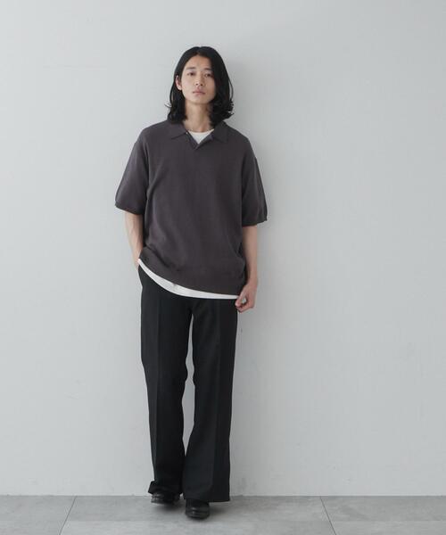 THE STANDARD（ザスタンダード）の「WEGO/ルーズフィットフレアトラウザー（スラックス・メンズ・グレー/ブラック・SMALL/LARGE/MEDIUM）」の16枚目の写真