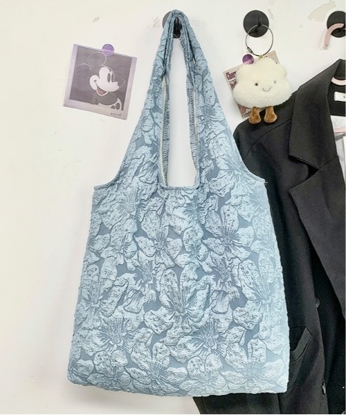 Burner（バーナー）の「【OKUOKU　0909】フラワーデザイン　ショルダートートバッグ　 oku-bag-674864149643-14　Y（トートバッグ・レディース・ベージュ/ブルー系その他/ピンク/ホワイト系その他/ベージュ系その他/ブラック系その他/ブラック/ピンク系その他・FREE）」の7枚目の写真